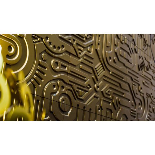 3D Панель 
EX-MACHINA B из гипса 600х600 мм. Artpole
