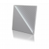 3D Панель FIELDS LED platinum (холодный свет, мат) из гипса в ламинации Artpole