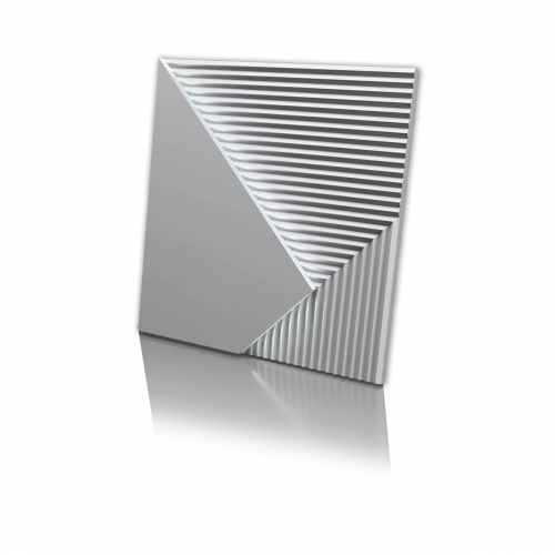 3D Панель FIELDS LED 2 platinum (холодный свет, мат) из гипса в ламинации Artpole