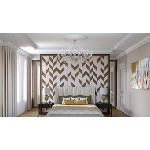 3D Панель KOLOS 1 platinum (мат) из гипса в ламинации Artpole