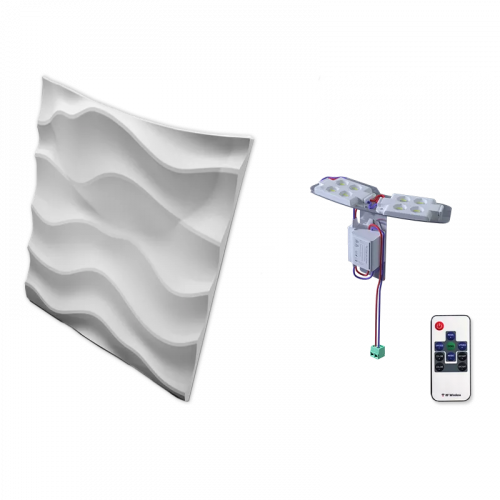 3D Панель 
SANDY 2 LED (RGB) из гипса 600х600 мм. Artpole