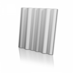 WAVE platinum (глянец) - 3D Панель Artpole в ламинации