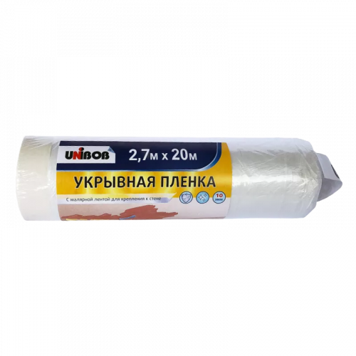 Пленка укрывная с малярной лентой UNIBOB 20м
